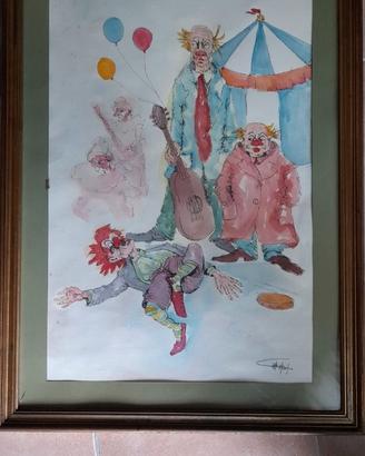"Pagliacci" Acquerello di Manuel Campus