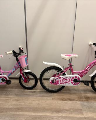 2 Bici bimba 12+16 pollici dai 2 ai 6 anni