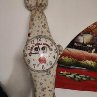 orologio da parete in tessuto vintage