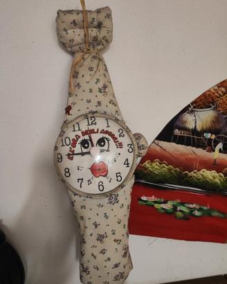 orologio da parete in tessuto vintage