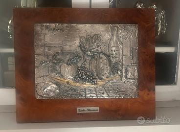 Quadro bassorilievo argento Ottaviani