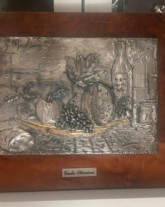 Quadro bassorilievo argento Ottaviani