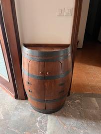 Mobile bar Mezza botte in legno / Cantinetta