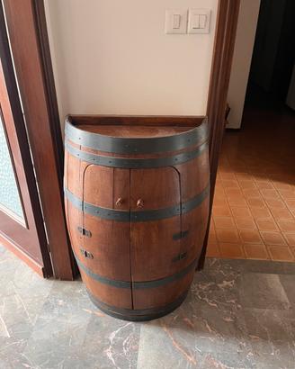 Mobile bar Mezza botte in legno / Cantinetta