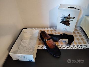 Scarpe flamenco camoscio nero n.39