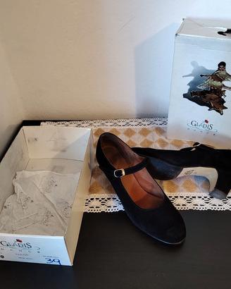 Scarpe flamenco camoscio nero n.39