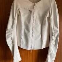 Giacca in pelle bianca tg. 40 Vanni Fornasiero