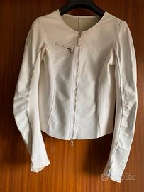 Giacca in pelle bianca tg. 40 Vanni Fornasiero