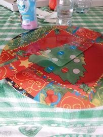 Piatto grande natalizio in vetro