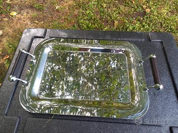 Vassoio inox 2 manici cm 38 x 27 marca Futura snc