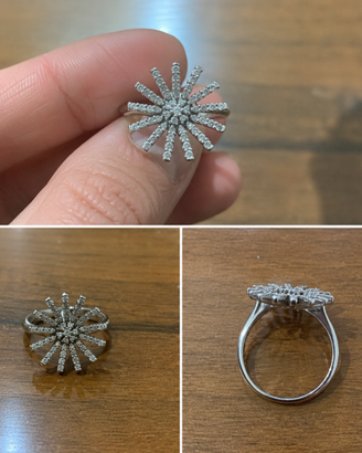 Anello in oro con zirconi