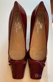 Scarpe donna 37 vernice rosso scuro Madras