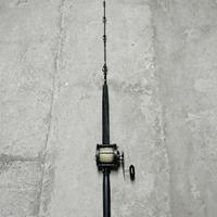Canna da traina stend-up con mulinello shimano