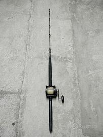 Canna da traina stend-up con mulinello shimano