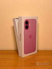 Scatola iPhone 16 colore rosa