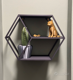 Scaffale Esagonale da Muro Design Moderno