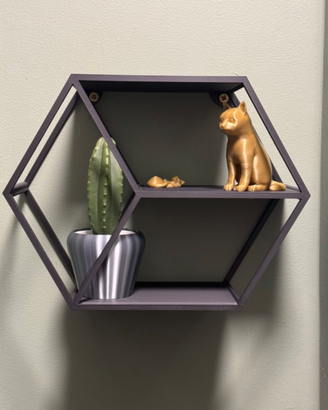 Scaffale Esagonale da Muro Design Moderno