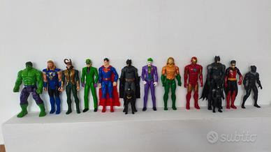 14 Personaggi Marvel DC Comics altezza 30cm
