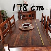 tavolo in teak con 6sedie