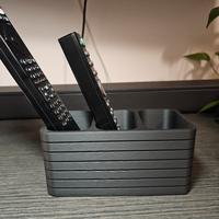 Porta Telecomandi 3 Scomparti Nero opaco