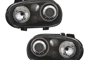 FARI VOLKSWAGEN VW GOLF 4 ANGEL EYES R32 FONDO NER