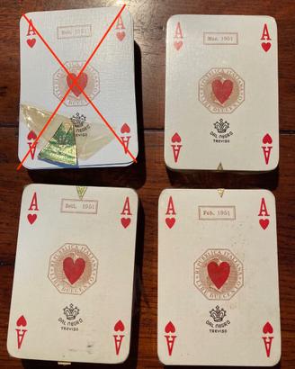 Carte da gioco Dal Negro con bollo del 1951