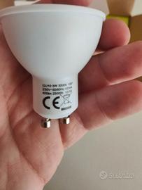 Set 6 lampadine LED GU10 da 5W Luce bianco caldo