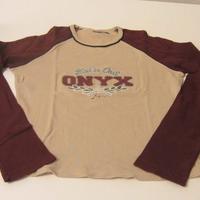 ONYX VINTAGE MAGLIETTA CORTA BEIGE/MARRONE MANICHE