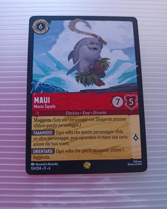 carta Lorcana - Maui, Mezzo Squalo LEGENDARY