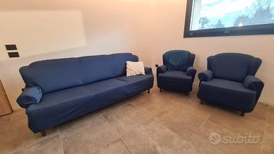 Divano e Poltrone Rosa Antico - Artigianali