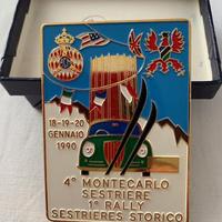 MONTECARLO SESTRIERE 1990 BADGE SMALTATO