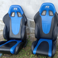 Coppia sedili pelle reclinabili FK racing rally