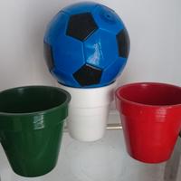 3 vasetti tricolore in terracotta