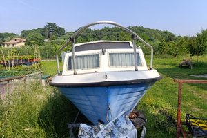 Barca con motore e carrello