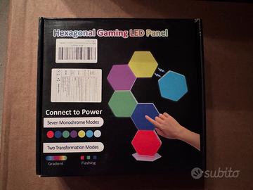 Luci led esagonali magnetiche 6 pezzi