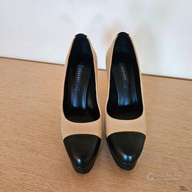 Casadei Décolleté nere-beige tg 37