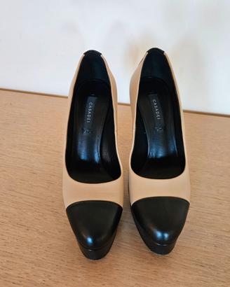 Casadei Décolleté nere-beige tg 37