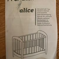 Lettino con sbarre Prenatal e materasso