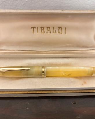 stilografica Tbaldi trasparente pennino oro 14 kt