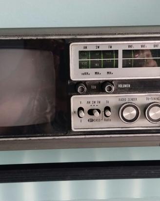 TV Portatile, radio, cassette Optimus anni '80