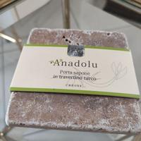 Porta sapone " ANADOLU " in travertino turco