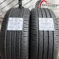 2 PNEUMATICI 215/55 R17 CONTINENTAL ESTIVE 80%
