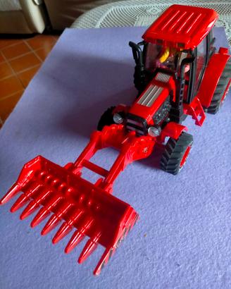 TRATTORE GIOCATTOLO VINTAGE ROSSO FINE ANNI 80