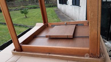 Tavolo quadrato in legno allungabile + 2 sedie