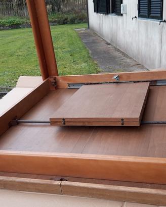 Tavolo quadrato in legno allungabile + 2 sedie