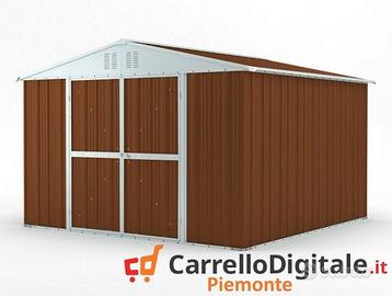 Box struttura lamiera Acciaio 327x307 legno scuro