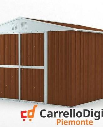 Box struttura lamiera Acciaio 327x307 legno scuro