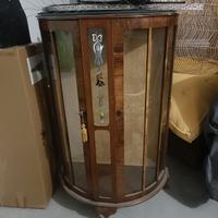 vetrinetta in mogano   decò inglese