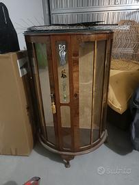 vetrinetta in mogano   decò inglese