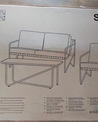 salotto da giardino NUOVO, 2 poltroncine 1 tavolo